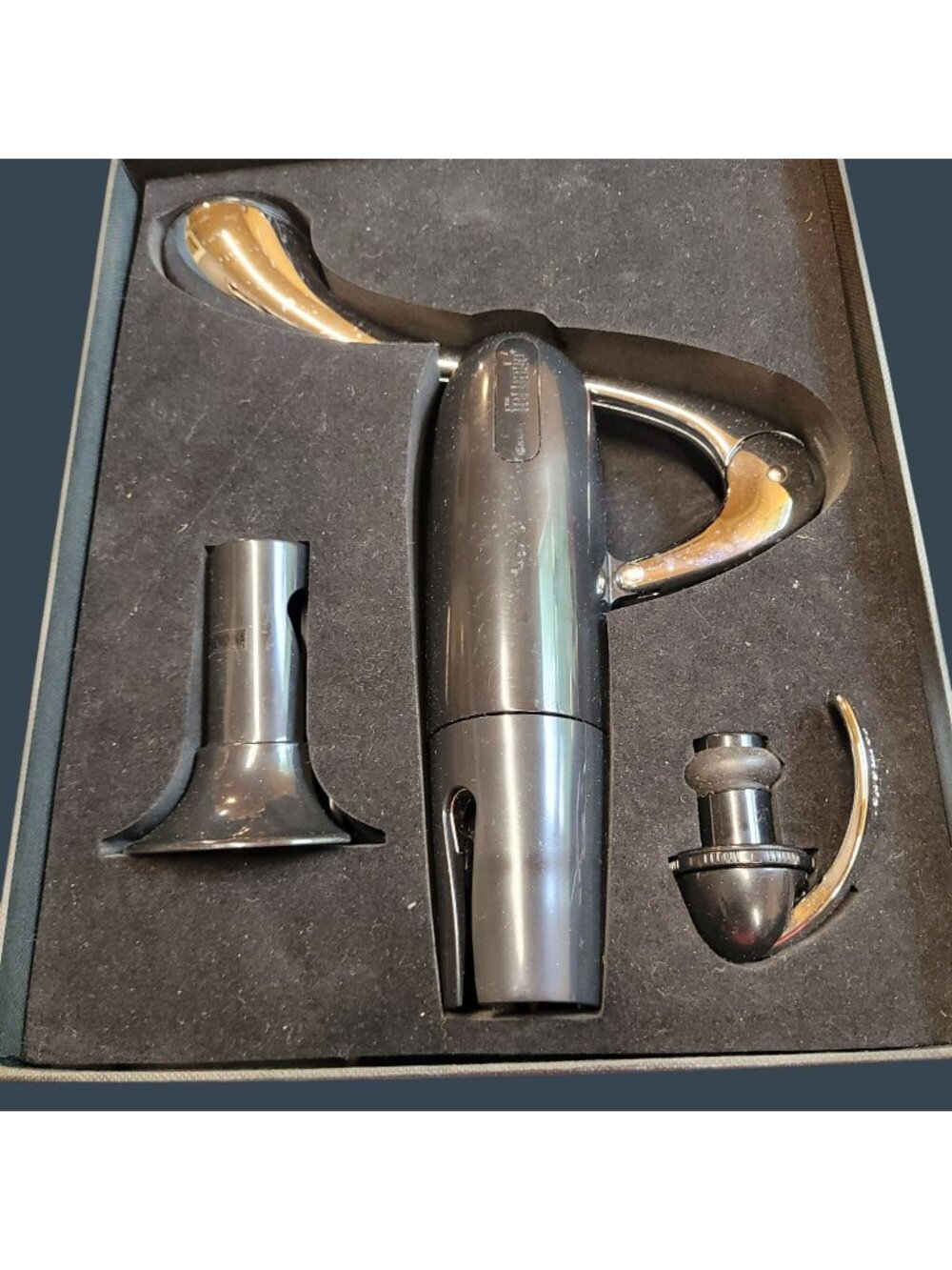 Tornado Wine Service Deluxe 3 Pc Chrome Plastic Opener Kit Foil Cutter Bottle
